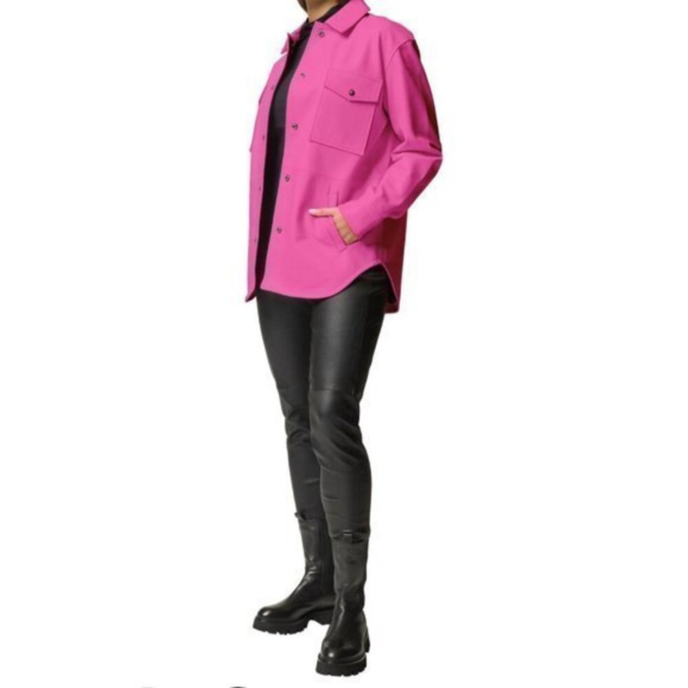 LITA BY CIARA Lover papery Lamb leather shirt jacket size XXS